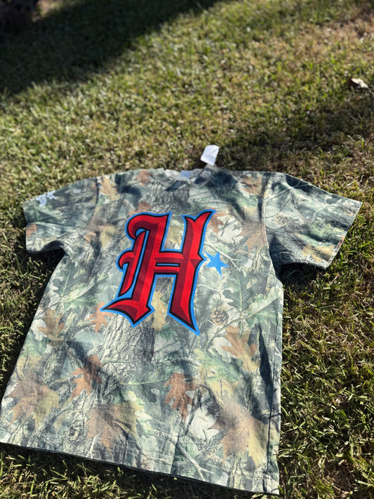 H-Town Real Tree Camo Tee - Red H